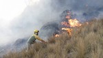 Áncash: guardaparques bomberos forestales del Sernanp controlan incendio forestal en Huascarán