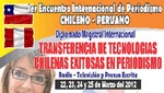 Cronograma del I Encuentro Internacional de Periodismo Chileno-Peruano