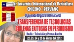 Cronograma del I Encuentro Internacional de Periodismo Chileno-Peruano