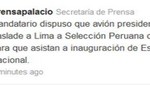 Alan García pone a disposición de la selección avión presidencial