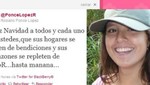 Rosario Ponce manda saludos de Navidad por Twitter