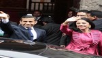 Presidente electo Ollanta Humala llega al Palacio de Torre Tagle