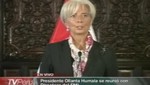 Directora del FMI elogia políticas económicas del actual gobierno