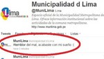 Municipalidad de Lima ironiza con temblor a través de Twitter