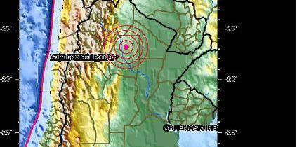 Fuerte sismo de 6.9 grados sacudió el norte de Argentina