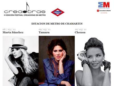 Marta Sánchez, Chenoa y Tamara actuarán en la estación de Chamartín de Madrid