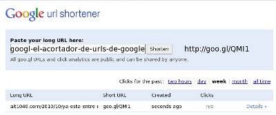 Goo.gl, el acortador de URLs de Google