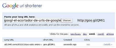 Goo.gl, el acortador de URLs de Google