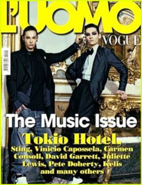 Bill y Tom Kaulitz en el backstage de la sesión de fotos para L'Uomo Vogue
