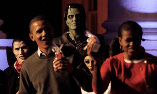 Noche de Halloween en la Casa Blanca con Obama