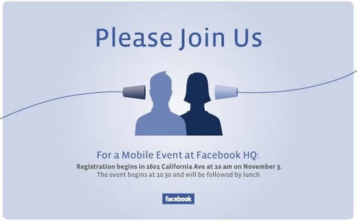 Facebook celebrará un evento de prensa el 3 de noviembre en California