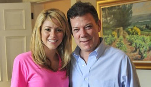 Shakira dice que Santos le inspira 'mucha esperanza'