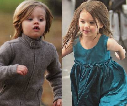 Shiloh Jolie-Pitt y Suri Cruise son las niñas más fashion de Hollywood