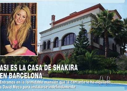 Shakira más cerca de Gerad Piqué, la casa que alquiló en Barcelona