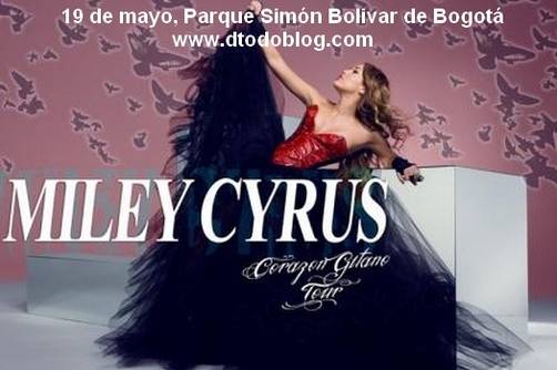 Miley Cyrus en Colombia el 19 de mayo!