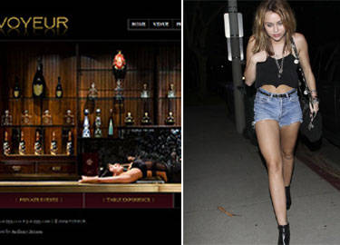 Miley Cyrus fue vista saliendo de un club erótico