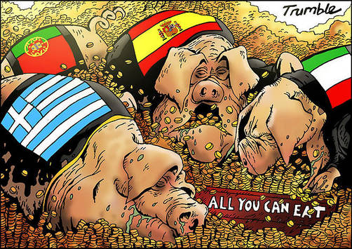 Portugal, Irlanda, Grecia y España (LOS PIGS) en crisis: Europa al borde de la quiebra
