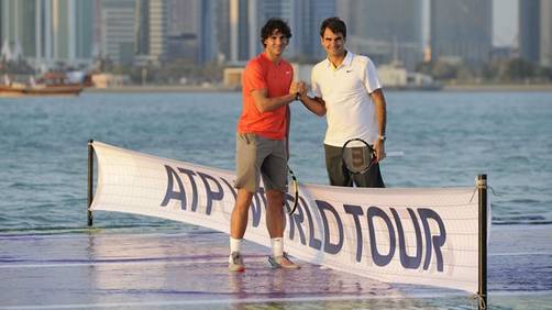 Rafael Nadal y Roger Federer abren la temporada de la ATP en Doha