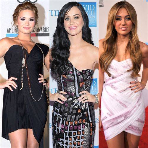 Miley Cyrus, Demi Lovato y Katy Perry al desnudo