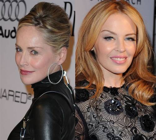 Kylie Minogue y Sharon Stone en gala contra el SIDA