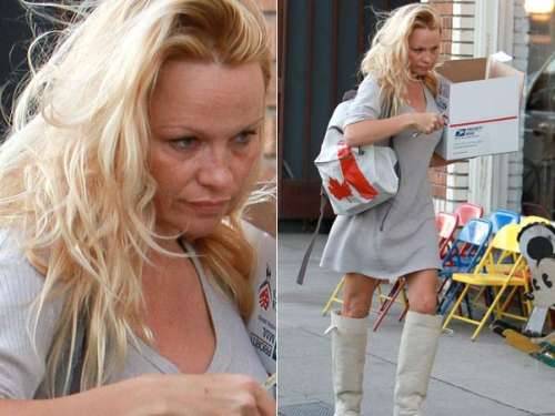 Pamela Anderson luce demacrada sin maquillaje