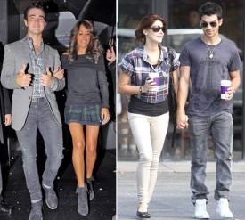 Kevin y Joe Jonas felices con sus parejas