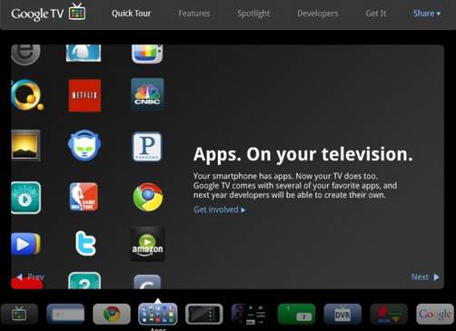 Google TV: Google lanzó su sitio oficial