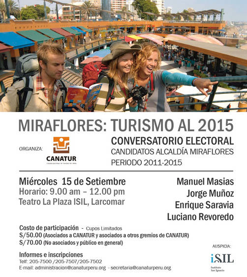 Larcomar será sede del conversatorio 'Turismo al 2015'