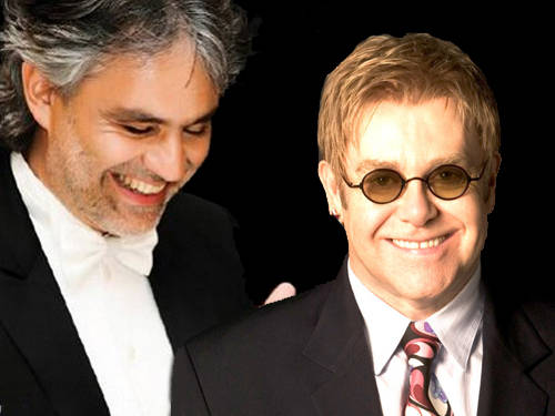 Elton John y Andrea Bocelli cantaron juntos en un concierto en España