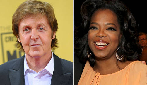 Oprah Winfrey y Paul McCartney son reconocidos por su trayectoria