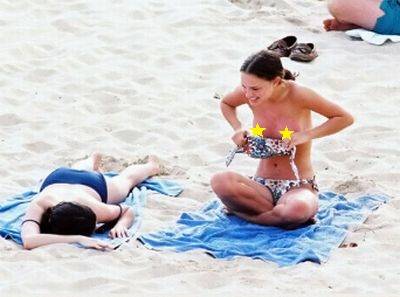 Foto: Natalie Portman toma sol en Topless