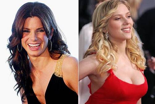 Sandra Bullock besó a Scarlett Johannson (Video)