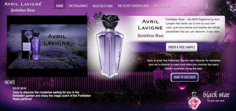 'Forbidden Rose' de Avril Lavigne cuenta con su web oficial