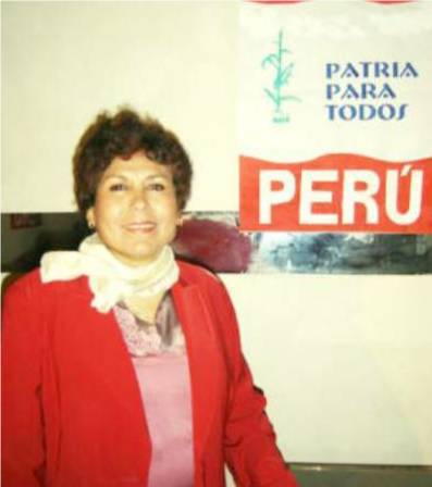 Martina Portocarrero será candidata presidencial