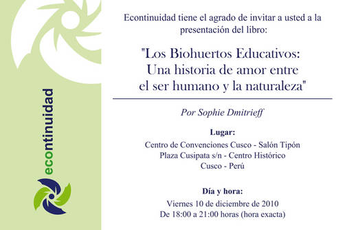 Sophie Dmitrieff presenta su libro 'Los Biohuertos Educativos: Una historia de amor entre el ser humano y la naturaleza'