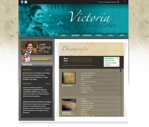 Reconocida intérprete Victoria Villalobos lanza su página web