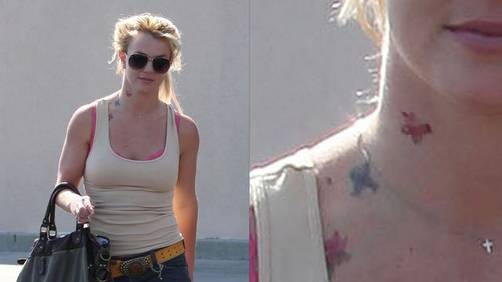 Fotos: Britney Spears mostró sus nuevos tatuajes en el cuello