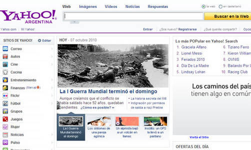 Yahoo! cambió su sistema de búsquedas