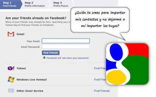 Google exige a Facebook reciprocidad en la importación de contactos