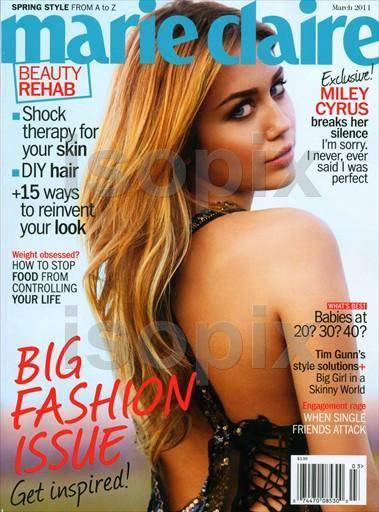 Miley Cyrus en la portada de la revista Marie Claire