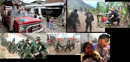 Ataques de la Guerrilla en Colombia, el norte del Cauca Colombia