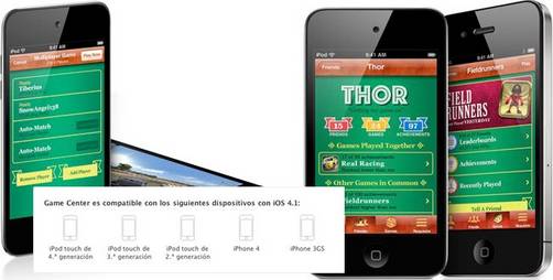 Apple confirma que Game Center no será compatible con el iPhone 3G