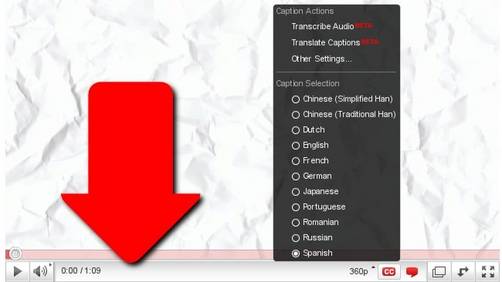 Como bajar los subtitulos de un vídeo de YouTube