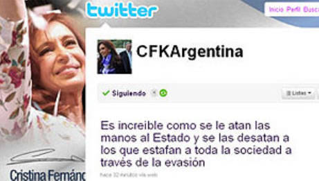 Cristina Kirchner es la Presidente que más escribe en twitter