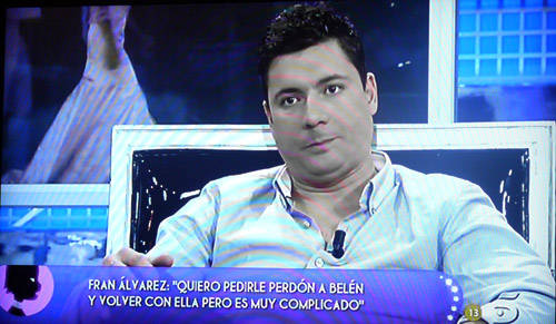 Fran Álvarez le pide perdón a Belén Esteban en el programa Sálvame Deluxe