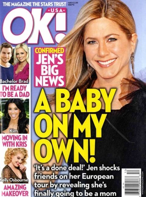 Jennifer Aniston desmiente nota aparecida en la revista Ok!