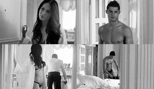 Cristiano Ronaldo desnudo conquista a Megan Fox en publicidad de Armani