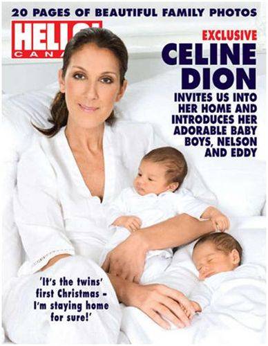 Celine Dion y sus gemelos portada de la revista '¡Hola!'