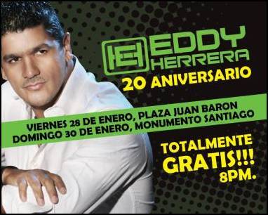 Eddy Herrera celebrará 20 años de carrera