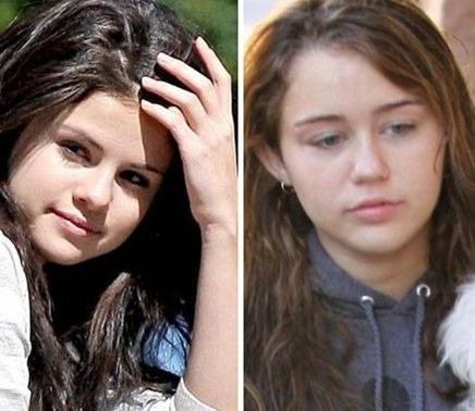 Selena Gomez y Miley Cyrus Qui n luce mejor sin maquillaje Participa